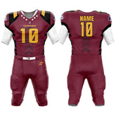 Custom Epaulettes American Football Jersey & Red Integrated Pants